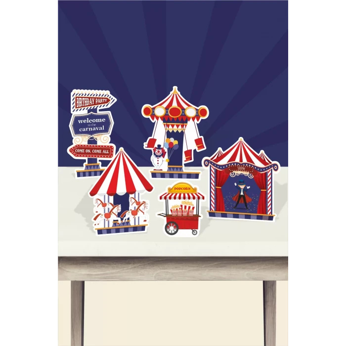 Lunapark Temalı * Masa Üstü Set (Kağın Kağıt)