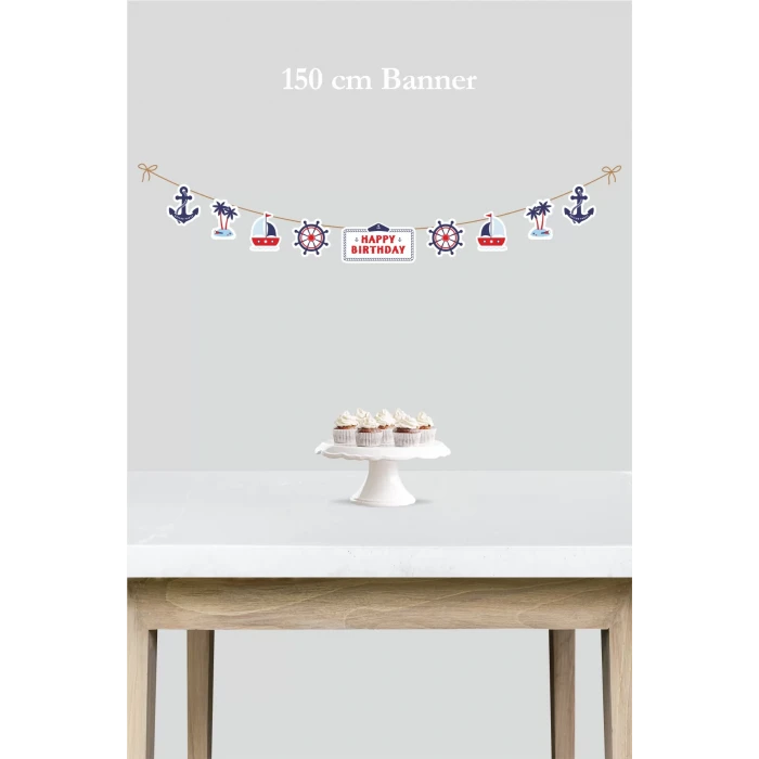 Denizci Temalı Büyük Banner *Kalın Kağıt 150cm