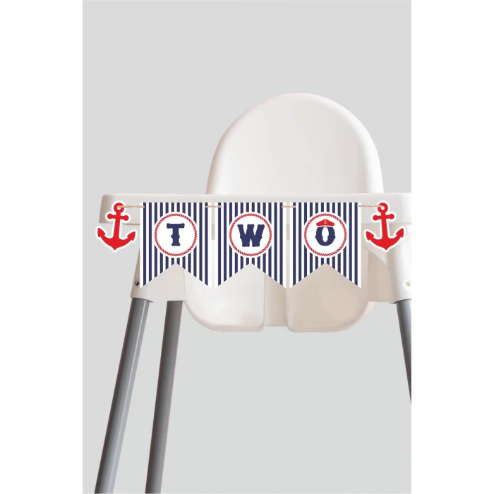 Denizci Temalı TWO Banner *Kalın Kağıt