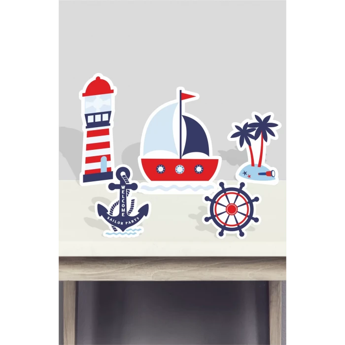 Denizci Temalı Doğum Günü * Masa Üstü Set (Kağın Kağıt)