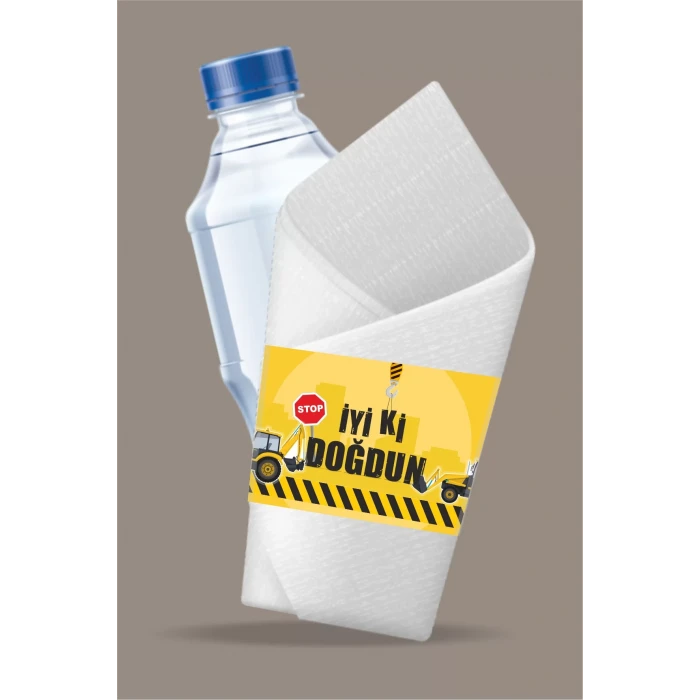 İş Makinası Temalı Peçete Sargısı 16lı