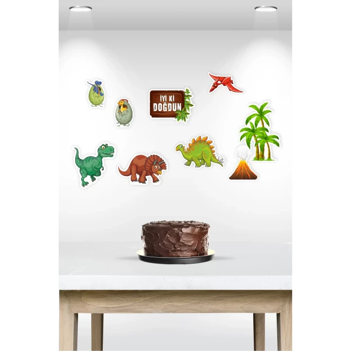 Dinozor Temalı Çok Parçalı Afiş *Kalın Kağıt 150 cm