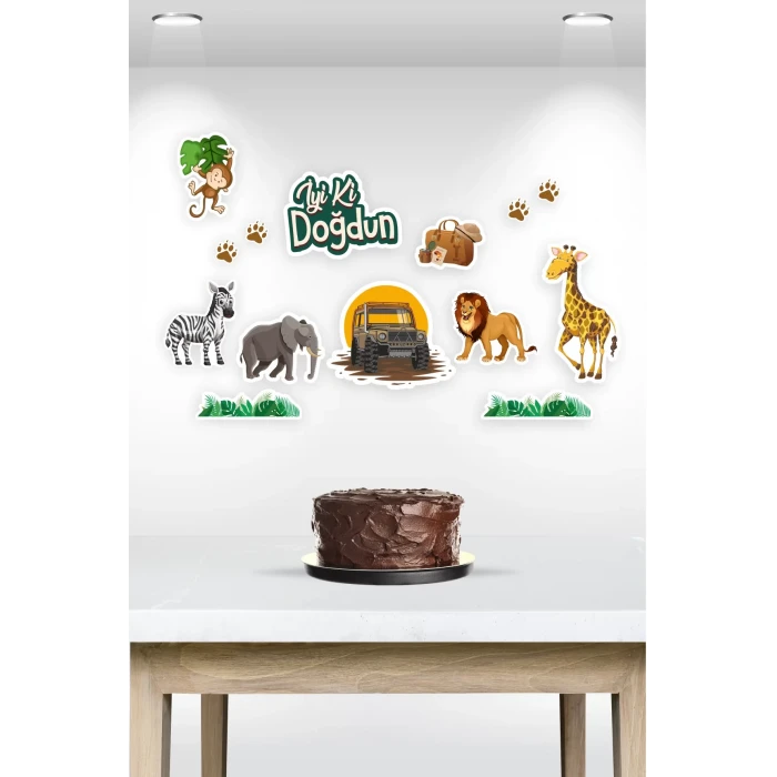 Safari Temalı Çok Parçalı Afiş *Kalın Kağıt 150 cm