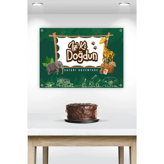 Safari Temalı Branda Afiş 50x70 cm