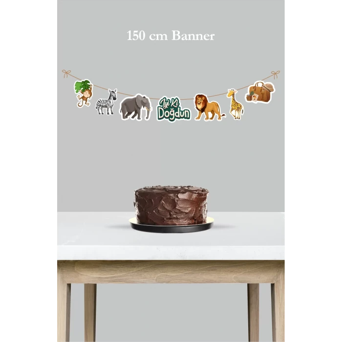Safari Temalı Büyük Banner *Kalın Kağıt 150cm