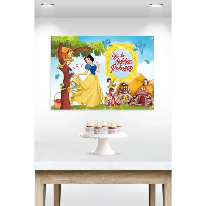 Pamuk Prenses Temalı Branda Afiş 50x70 cm