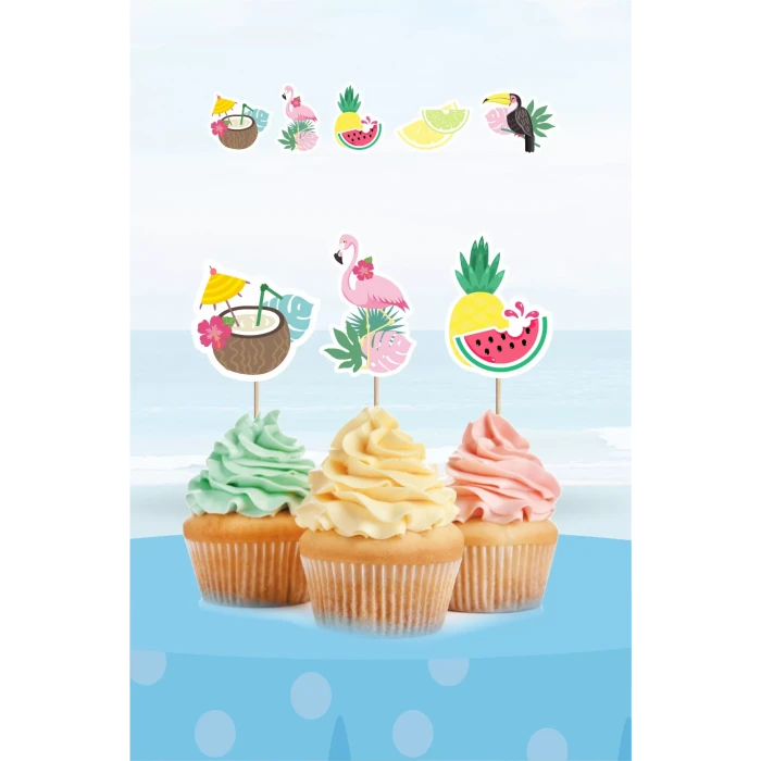 Summer Yaz  Doğum Günü * Cupcake Süsü 20li