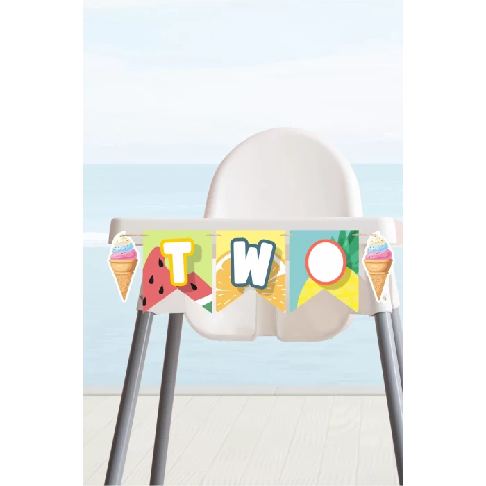 Summer Yaz Temalı TWO Banner *Kalın Kağıt