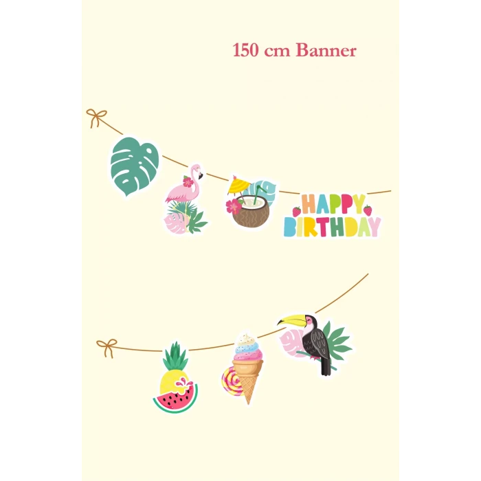 Summer Yaz Temalı Büyük Banner *Kalın Kağıt 150cm