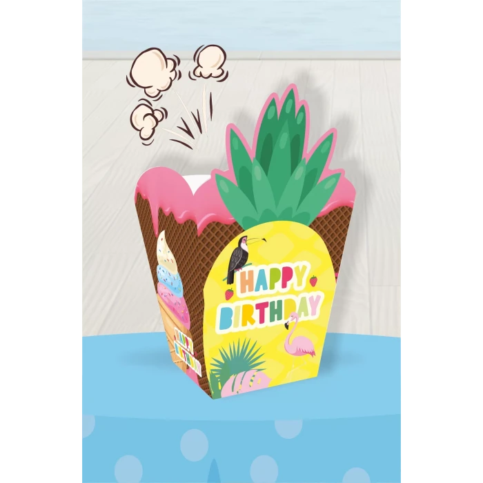 Summer Yaz Temalı Popcorn Kutusu (mısır) 8li