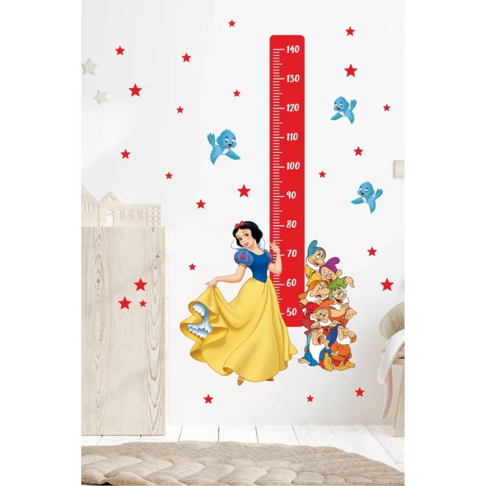 Pamuk Prenses Boy Ölçer + 100 Yıldız Duvar Sticker