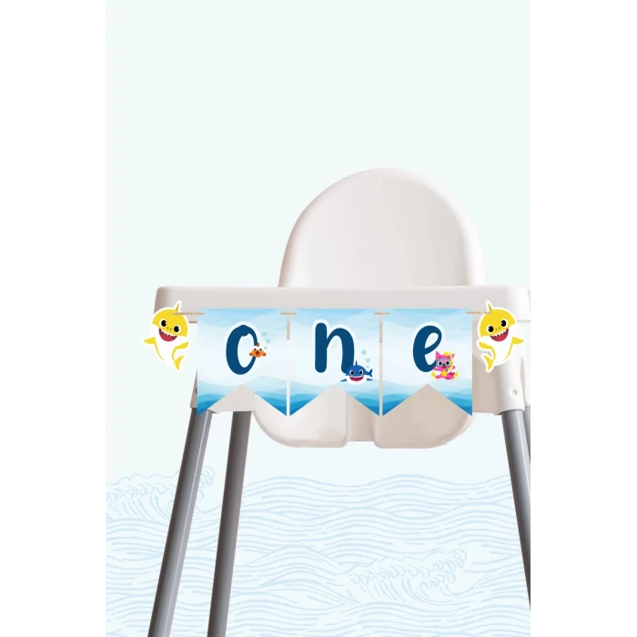 Baby Shark Temalı ONE Banner *Kalın Kağıt