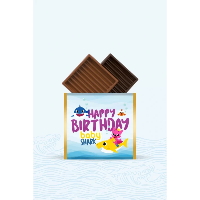 Baby Shark Temalı Çikolata Sargısı 20li