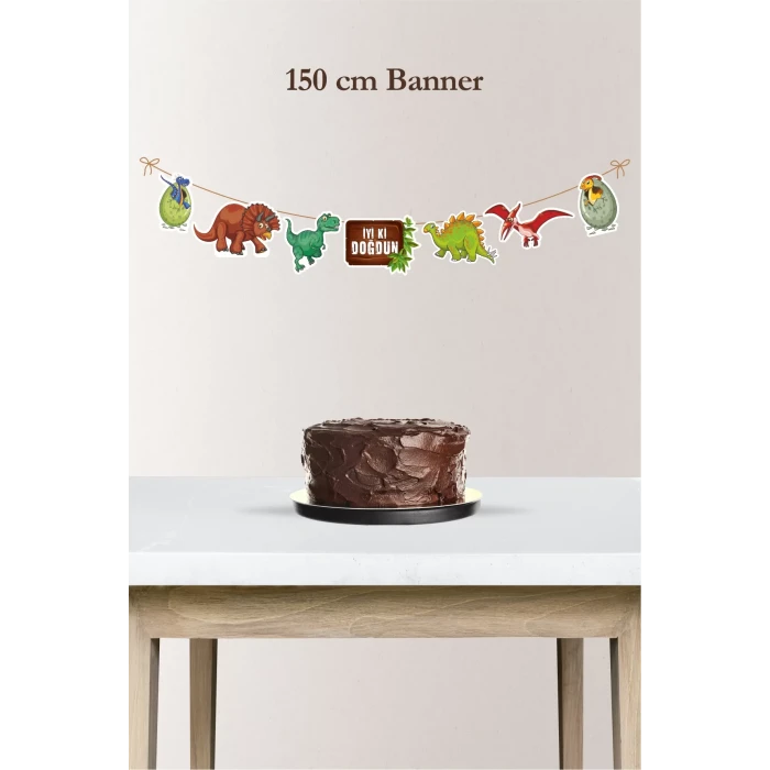 Dinozor Konsepti Büyük Banner *Kalın Kağıt 150cm