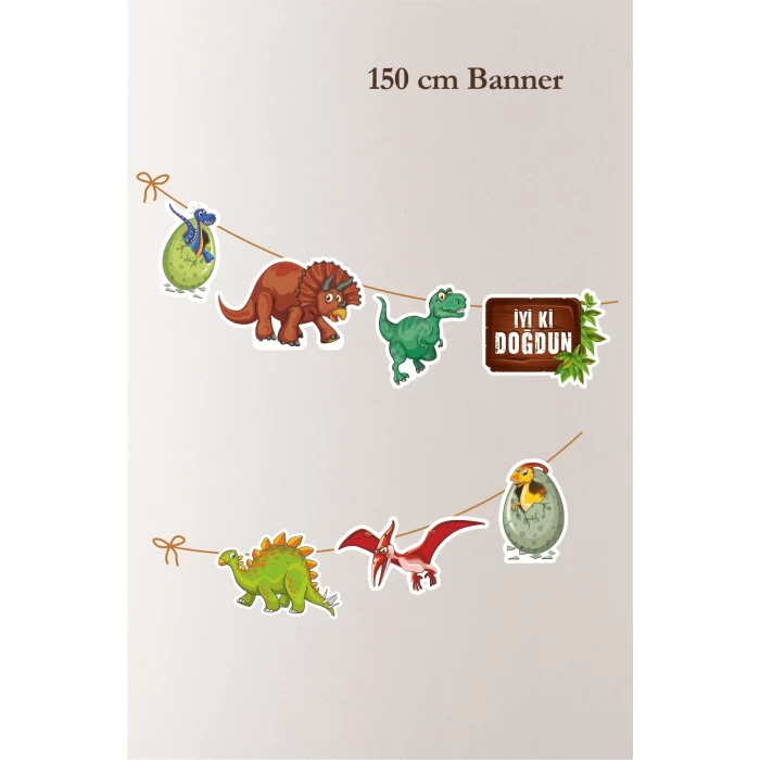 Dinozor Konsepti Büyük Banner *Kalın Kağıt 150cm