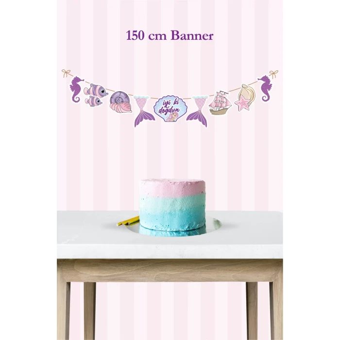 Deniz Kızı Konsepti Büyük Banner *Kalın Kağıt 150cm