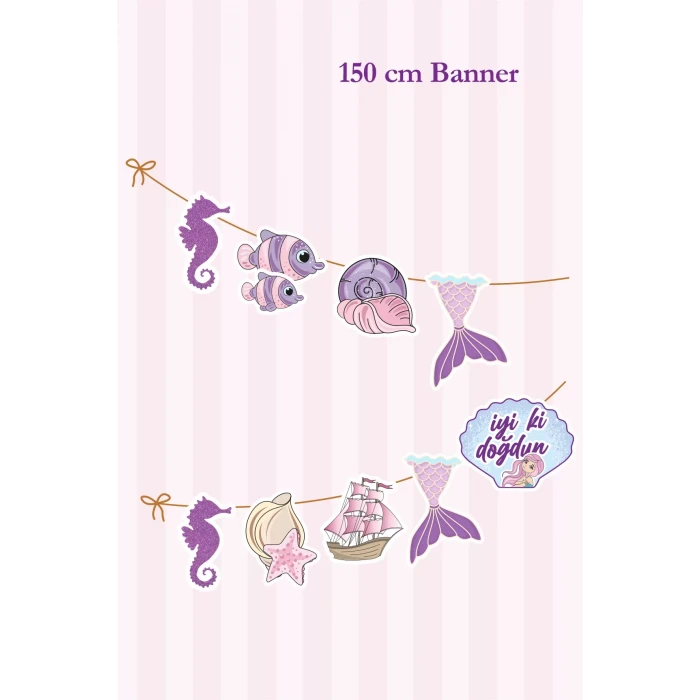 Deniz Kızı Konsepti Büyük Banner *Kalın Kağıt 150cm