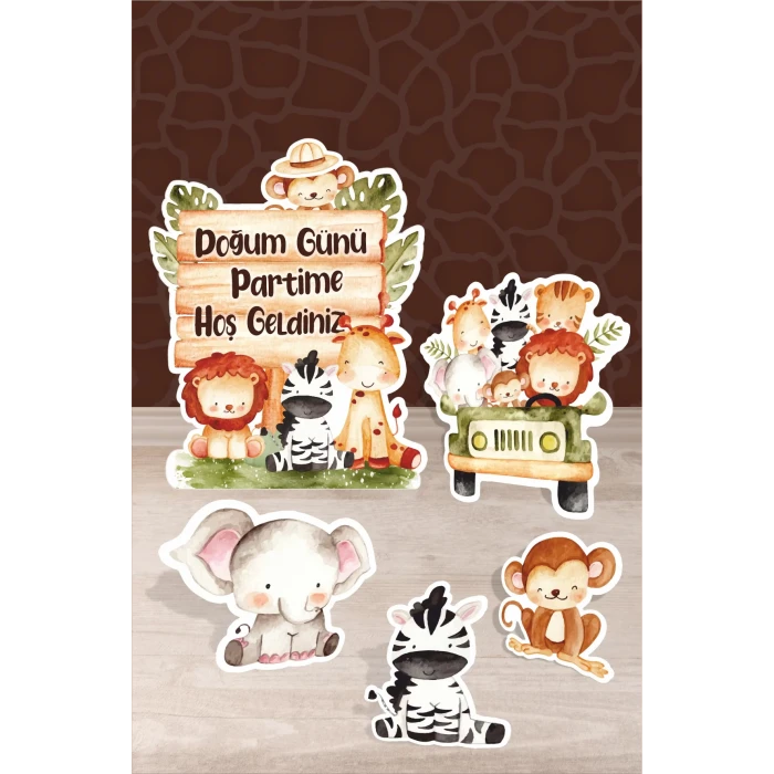 Safari Pastel Ayaklı Pano Seti