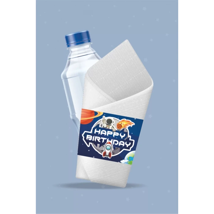 Uzay Temalı Peçete Sargısı 16lı