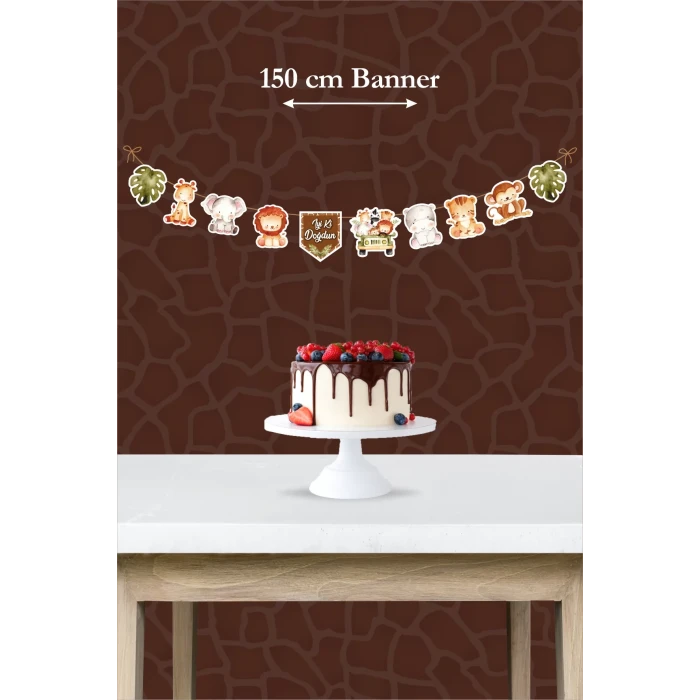 Safari Pastel Büyük Banner *Kalın Kağıt 150cm