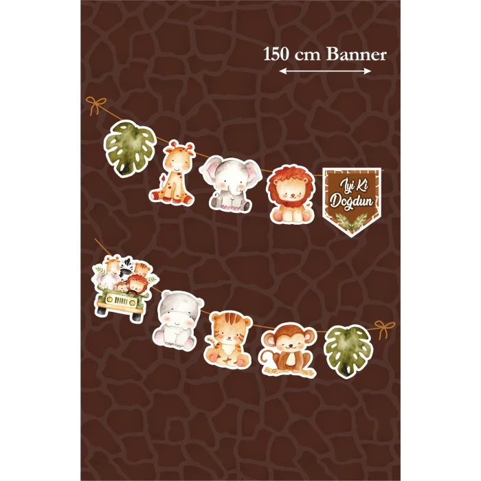 Safari Pastel Büyük Banner *Kalın Kağıt 150cm