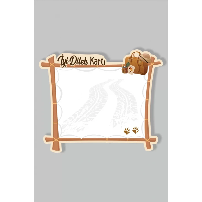 Safari Konsepti Dilek Kartı 20li *Kalın Kağıt