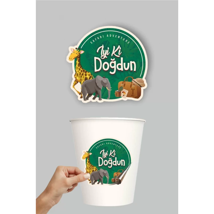 Safari Konsepti *Sticker (Etiket) 20li * Yapışkanlı Kağıt