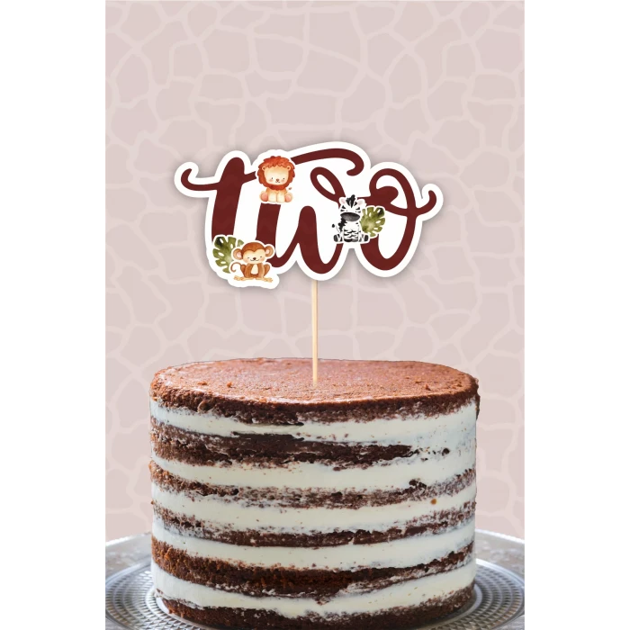 Safari Pastel TWO Pasta Süsü *Kalın Kağıt