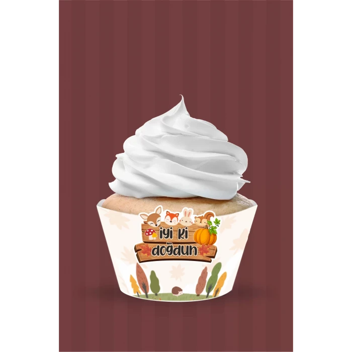 Orman Hayvanları Cupcake Sargısı 8li