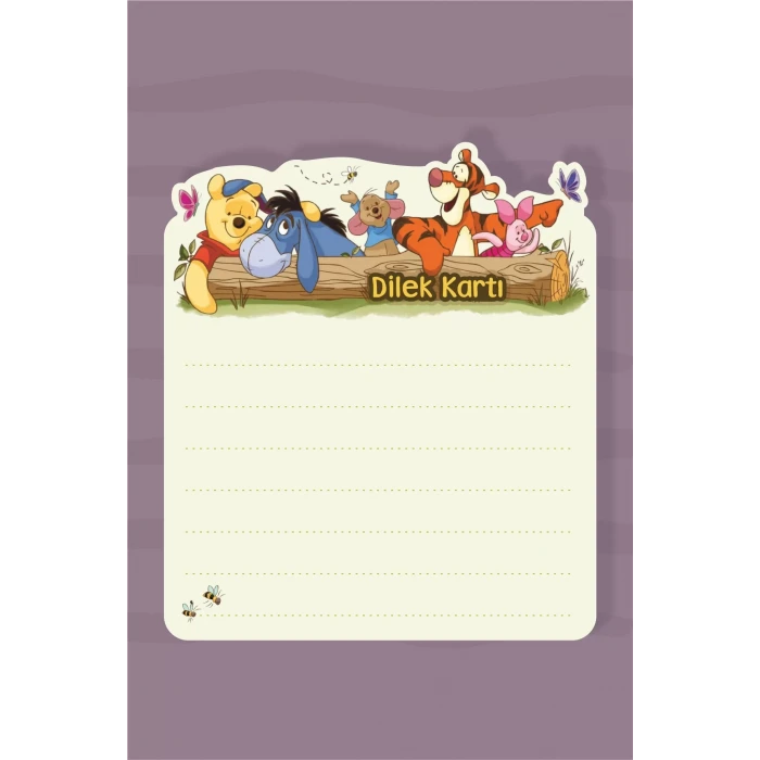 Winnie The Pooh Temalı Dilek Kartı 20li