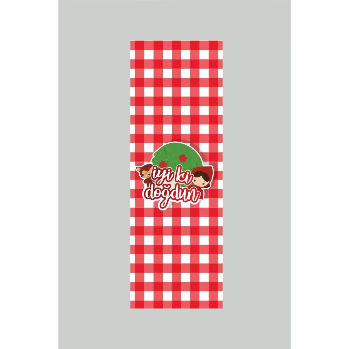 Kırmızı Başlıklı Kız Konseptli Çikolata Sargısı 20li