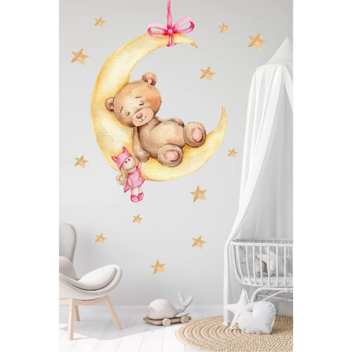 Aydede Uyuyan Ayıcık Duvar Sticker Seti