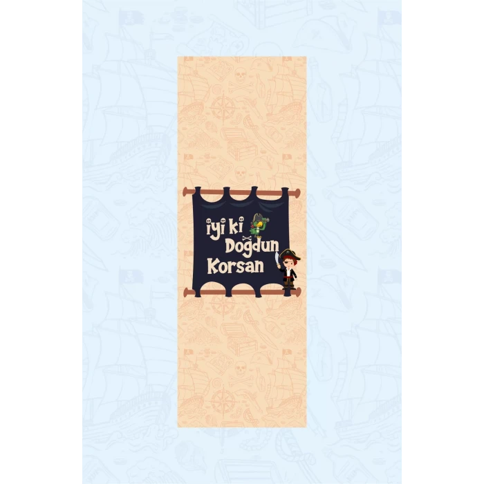 Korsan Konsepti Doğum Günü * Çikolata Sargısı 20li