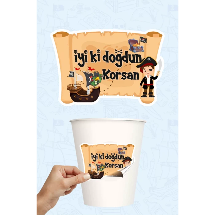 Korsan Konsepti * Sticker 20li Yapışkanlı Kağıt