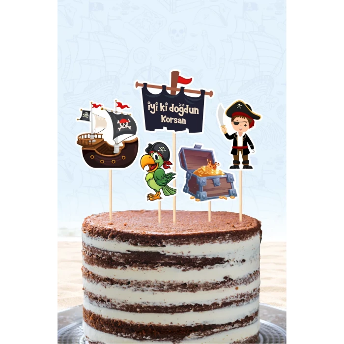 Korsan Konsepti Doğum Günü * Pasta Süsü