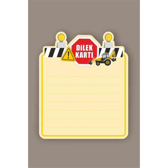 İş Makinaları Dilek Kartı 20li *Doğum Günü