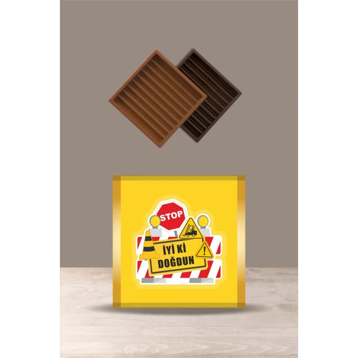 İş Makinaları Doğum Günü * Çikolata Sargısı 20li