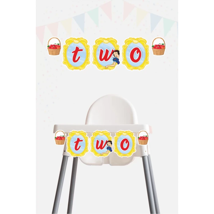 Pamuk Prenses Two 2 Banner (Kalın Kağıt) Doğum Günü