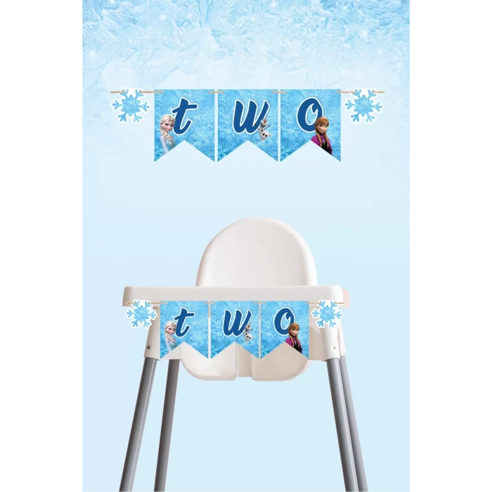 Frozen Karlar Ülkesi TWO 2 Banner (Kalın Kağıt) Doğum Günü
