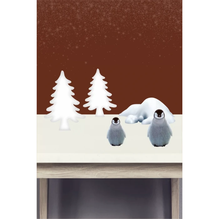 Kar Konsepti Ayaklı Pano Set * Masa Üstü (Kalın Kağıt)