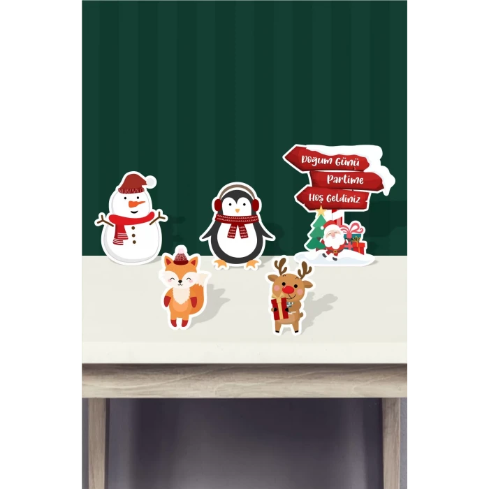 Kış Konseptli *Doğum Günü *Masa Üstü Set ** Kalın Kağıt