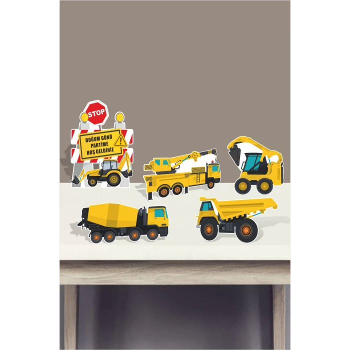 İş Makinaları Ayaklı Pano Seti ( Masa Üstü ) ** Kalın Kağıt