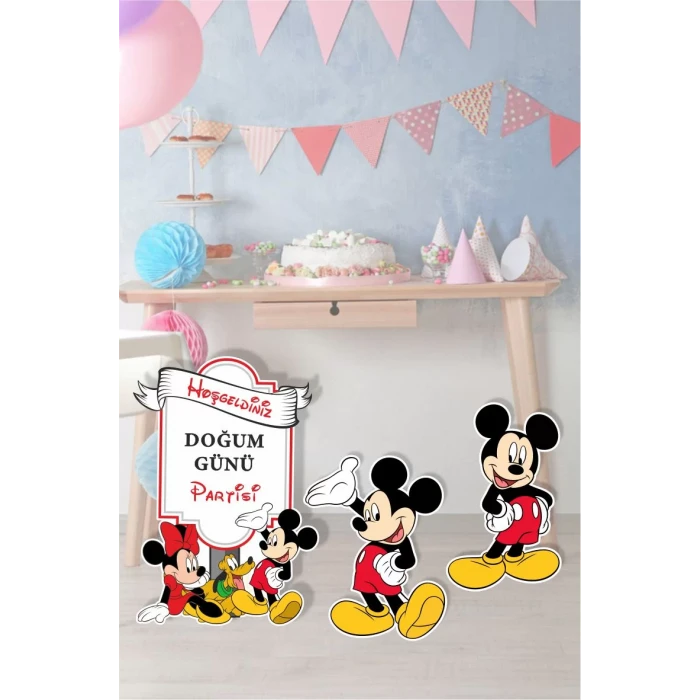 Mickey Mouse Ayaklı Pano Seti