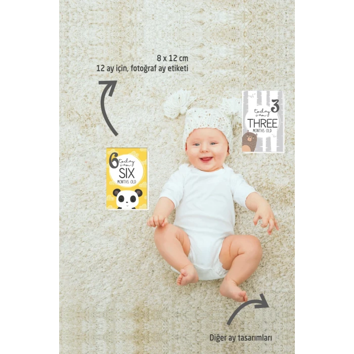 Bebek Aylık Fotoğraf Çekim Anı Kartı