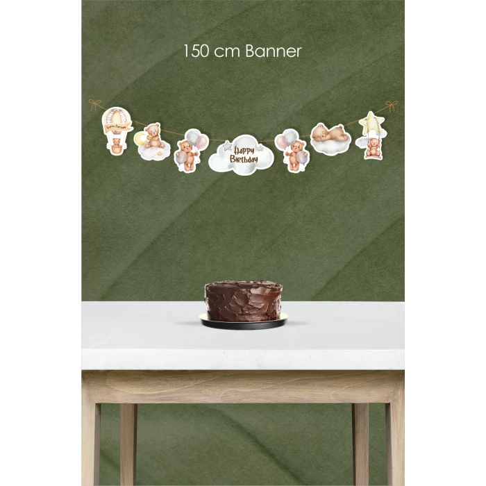 Ayıcık Temalı Büyük Banner *Kalın Kağıt 150cm
