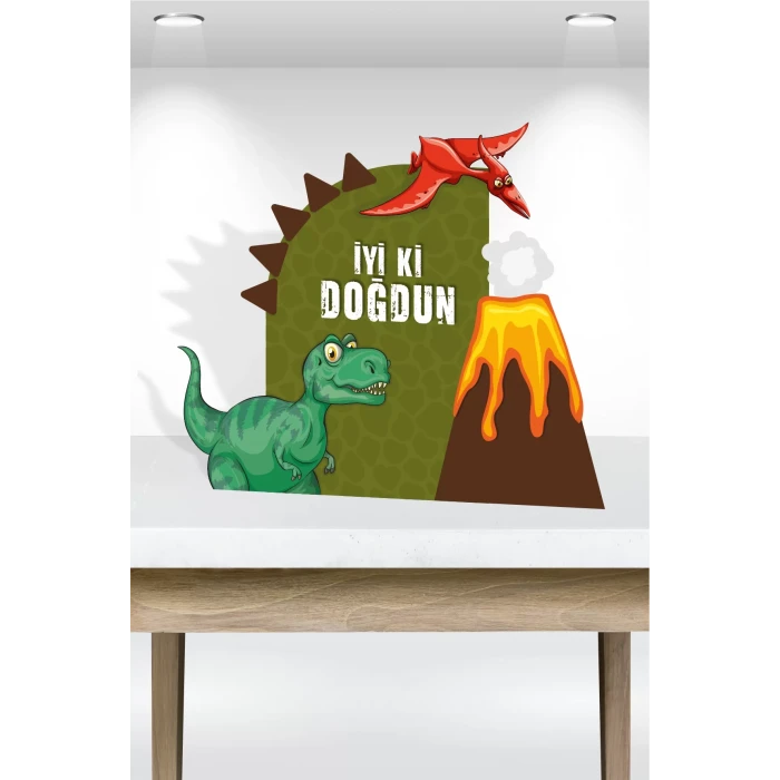 Dinozor Ayaklı Pano 3Boyutlu (Masa Üstü) *Kalın Kağıt