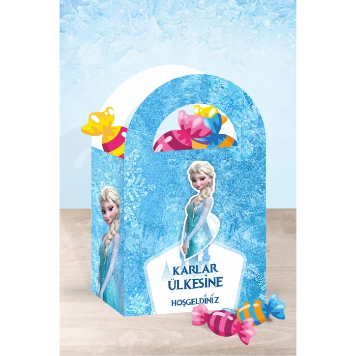 Frozen Karlar Ülkesi Temalı Mini Çanta 12x7 cm 8li Paket