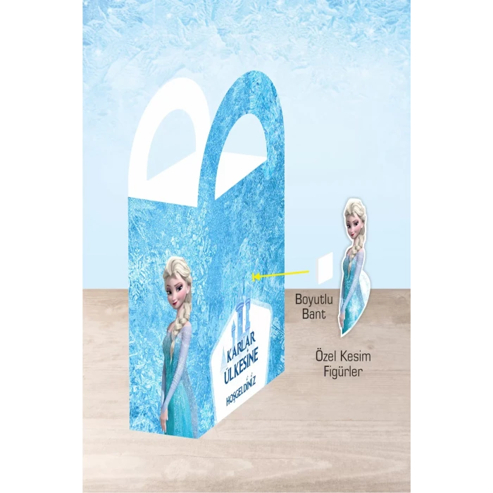 Frozen Karlar Ülkesi Temalı Mini Çanta 12x7 cm 8li Paket