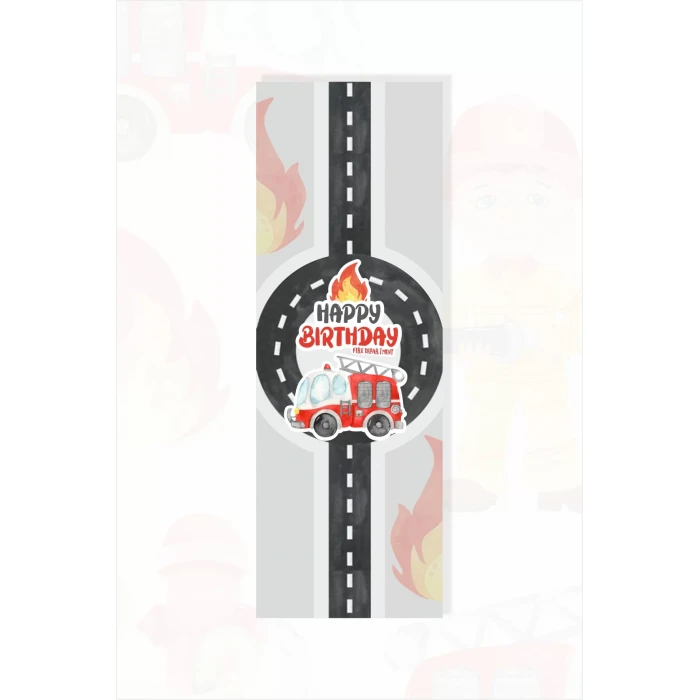 İtfaiye Temalı Çikolata Sargısı *20li