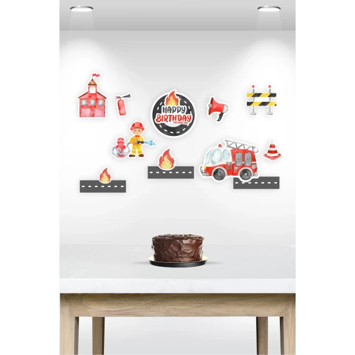 İtfaiye Temalı Çok Parçalı Afiş *Kalın Kağıt